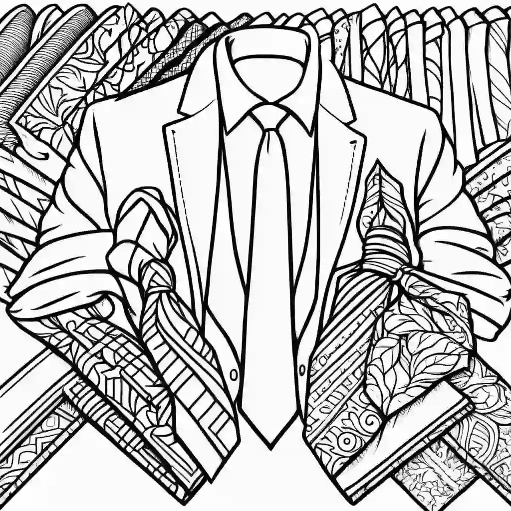 Ties coloring pages